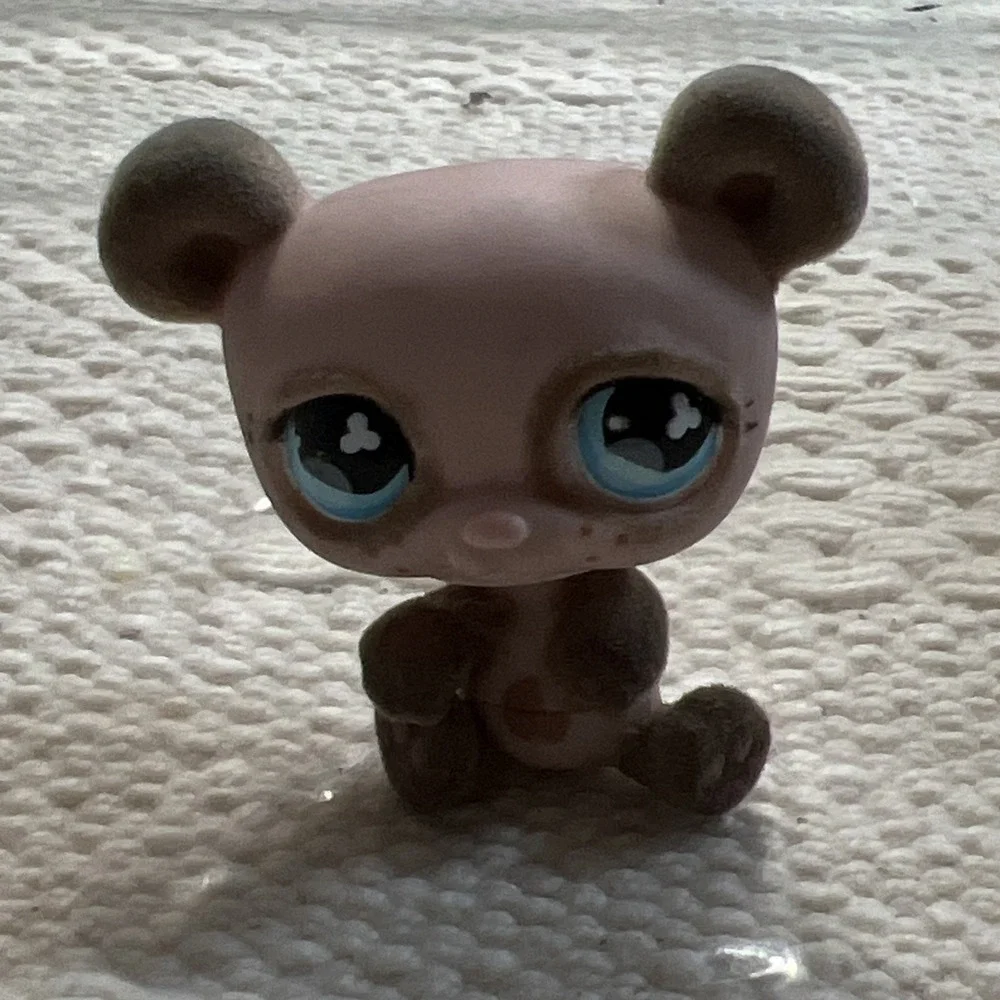 RARE littlest pet shop Velvet Brown‎ Pink Panda